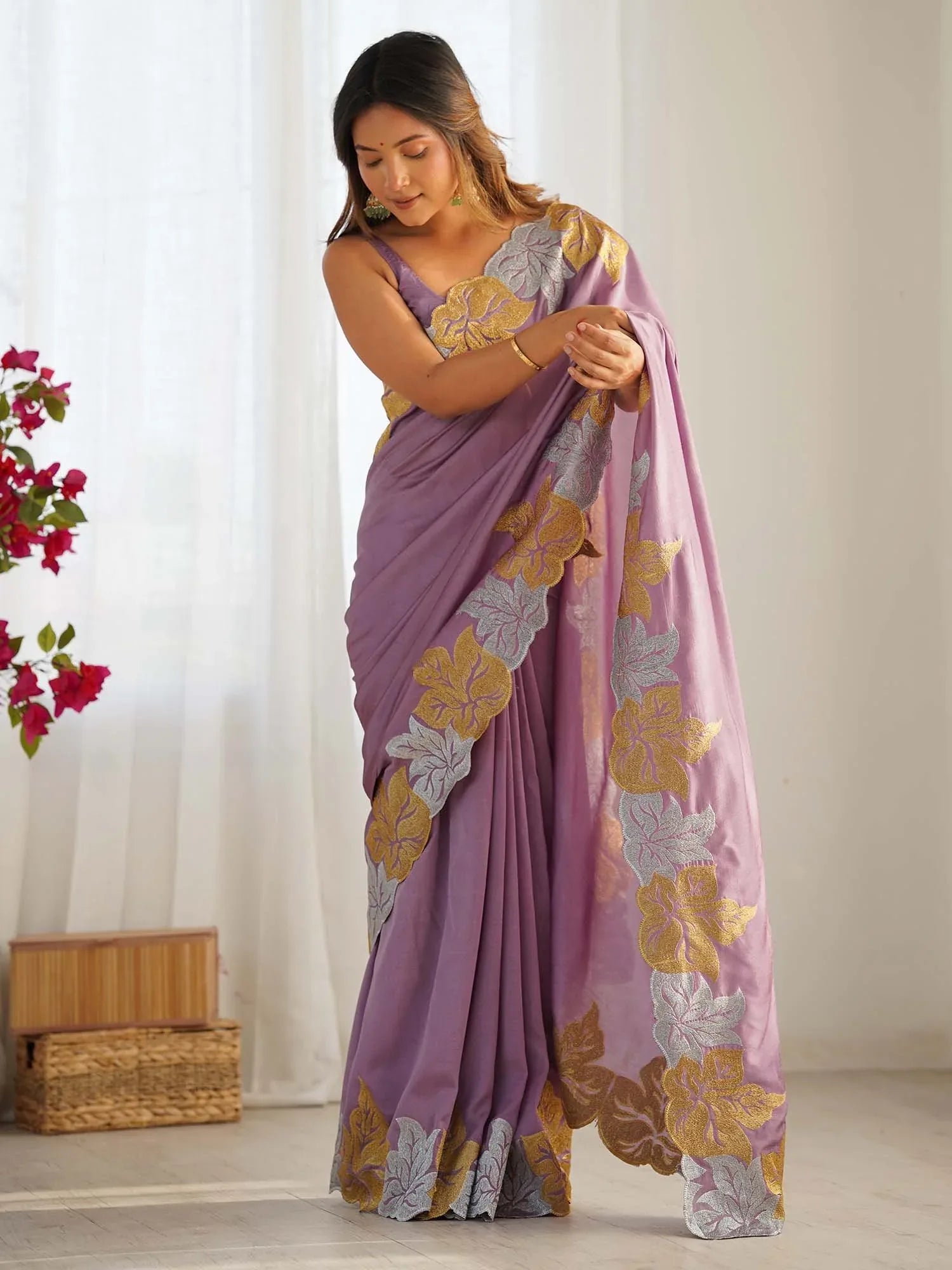 partywear designer saree for festive occasions