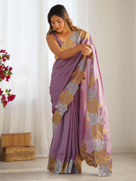 partywear designer saree for festive occasions