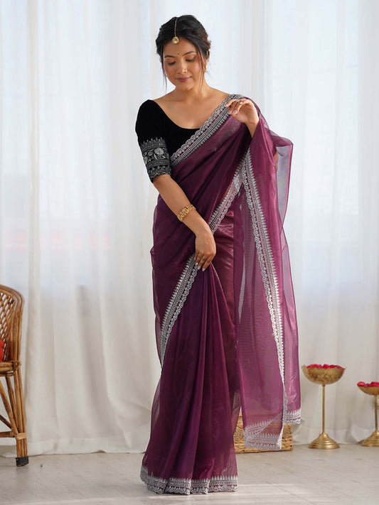 partywear designer saree for festive occasions