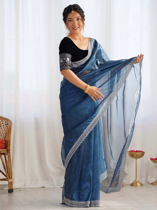 partywear designer saree for festive occasions
