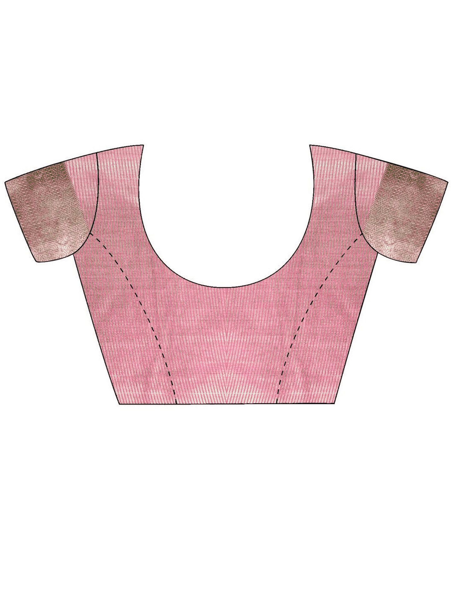 Pink Uppada Cotton Blend Woven Saree