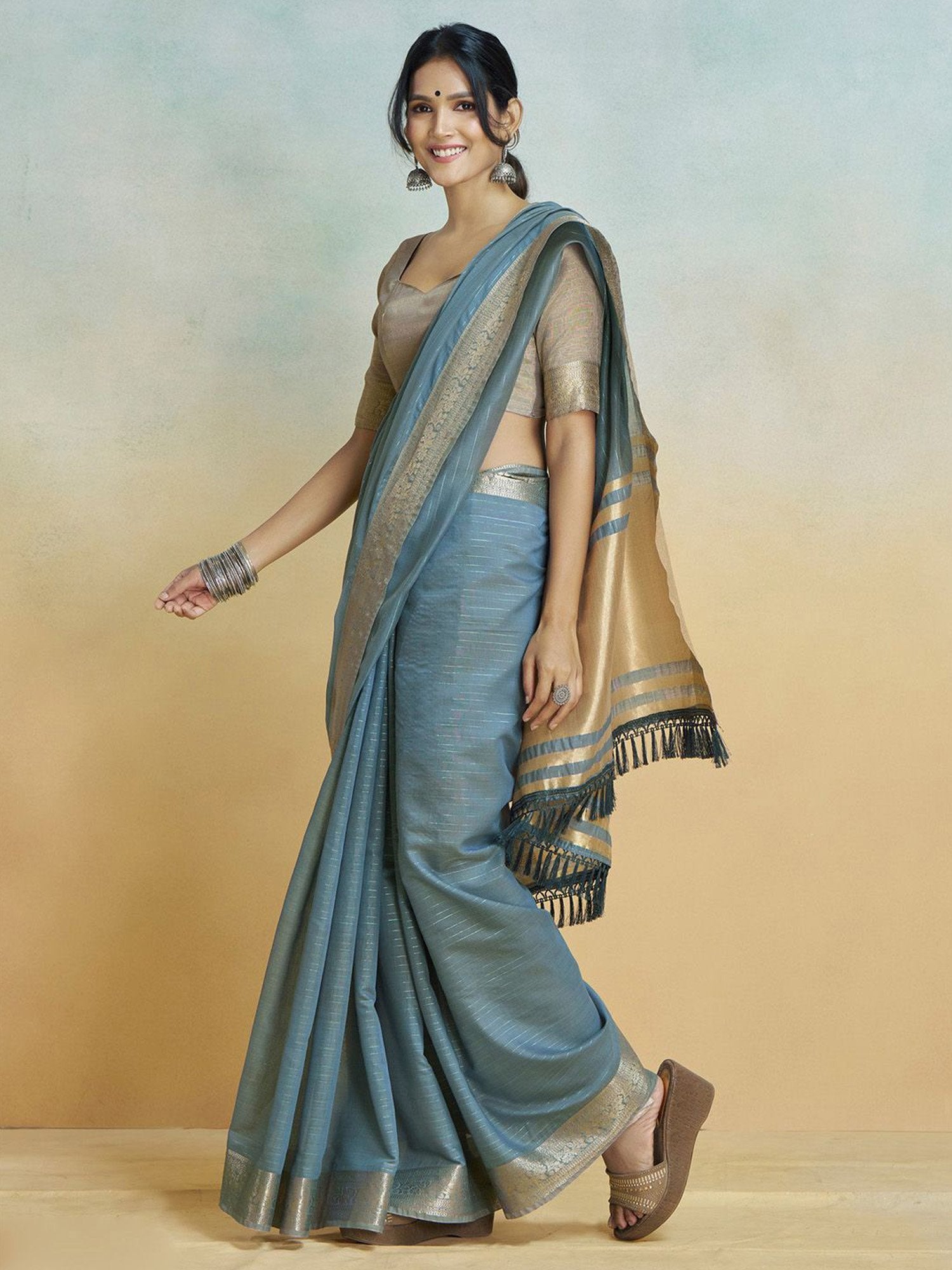 partywear designer saree for festive occasions