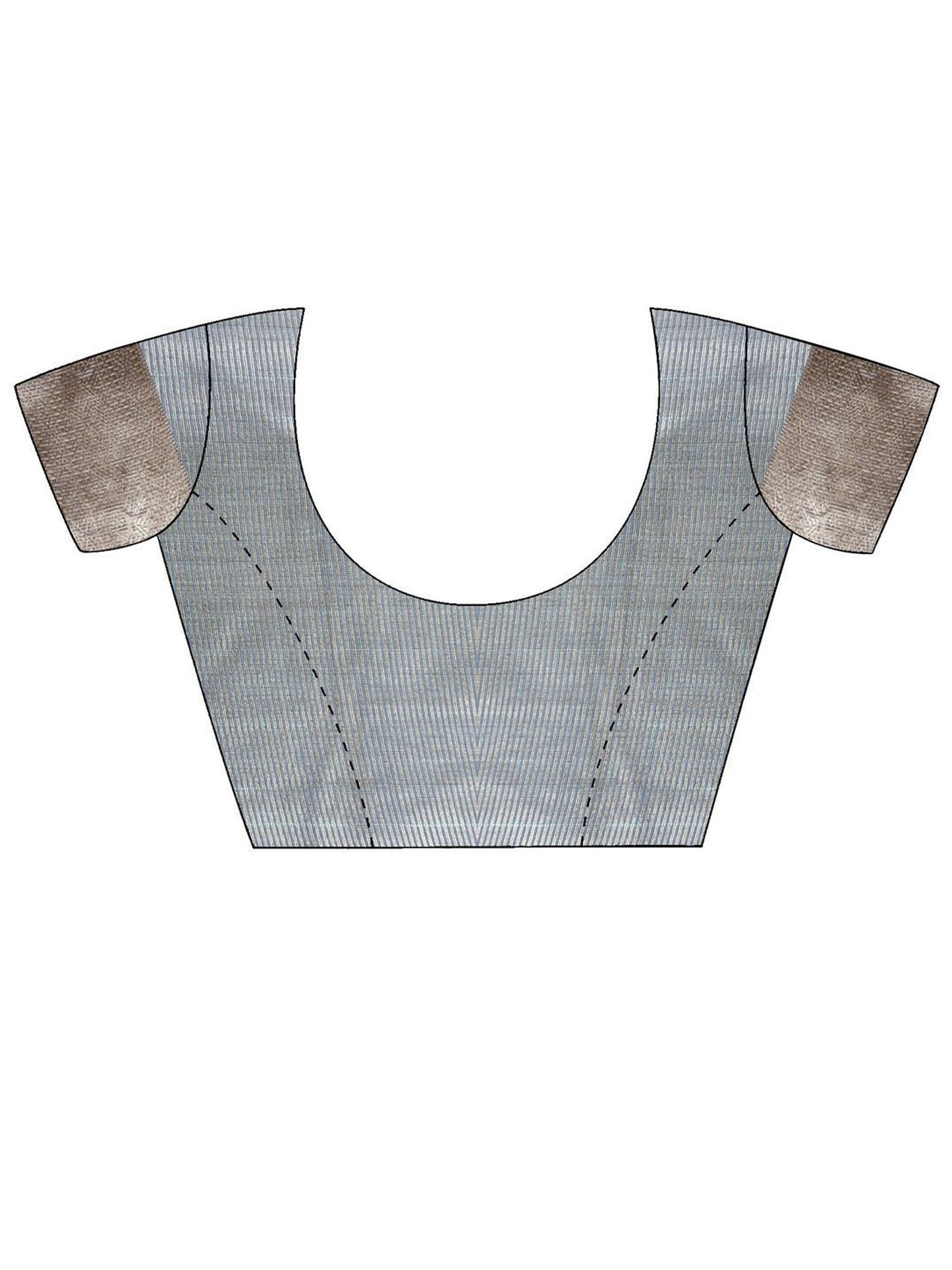 Grey Uppada Cotton Blend Woven Saree