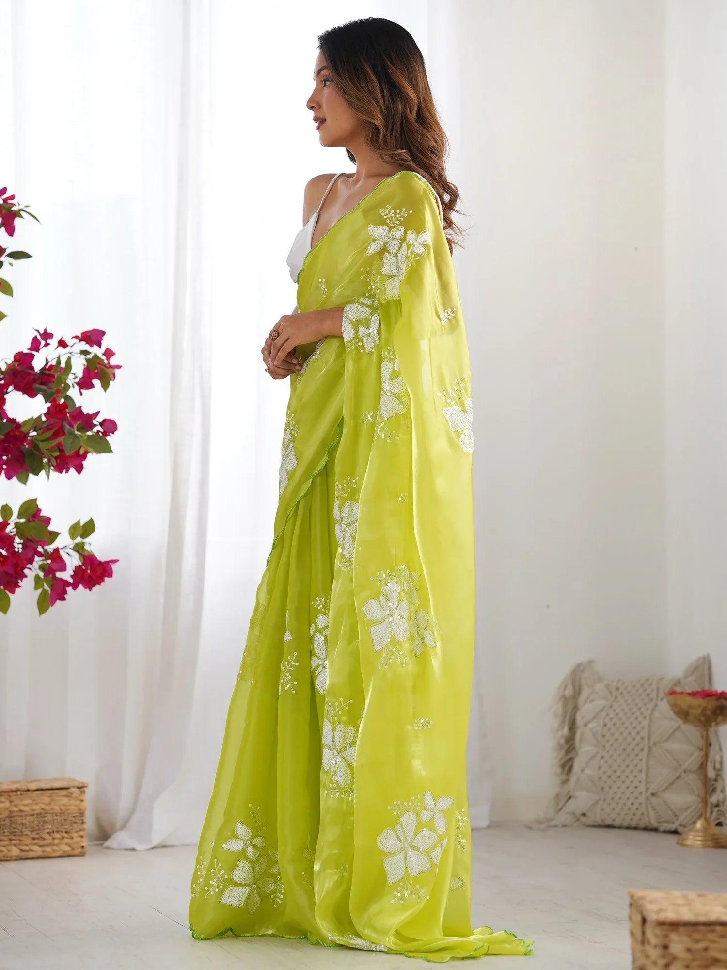 partywear designer saree for festive occasions
