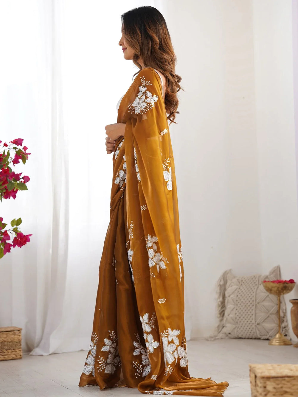 partywear designer saree for festive occasions