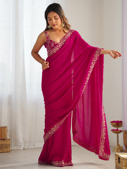 partywear designer saree for festive occasions