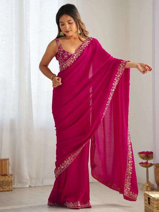 partywear designer saree for festive occasions