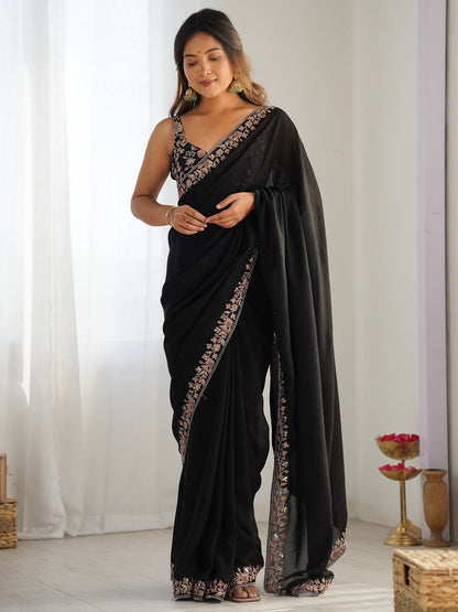 partywear designer saree for festive occasions