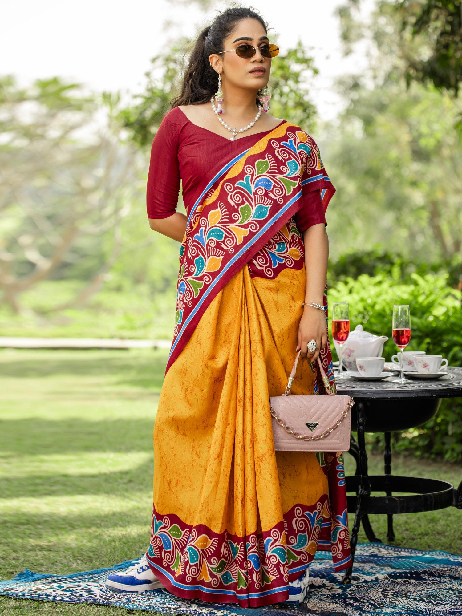 partywear designer saree for festive occasions