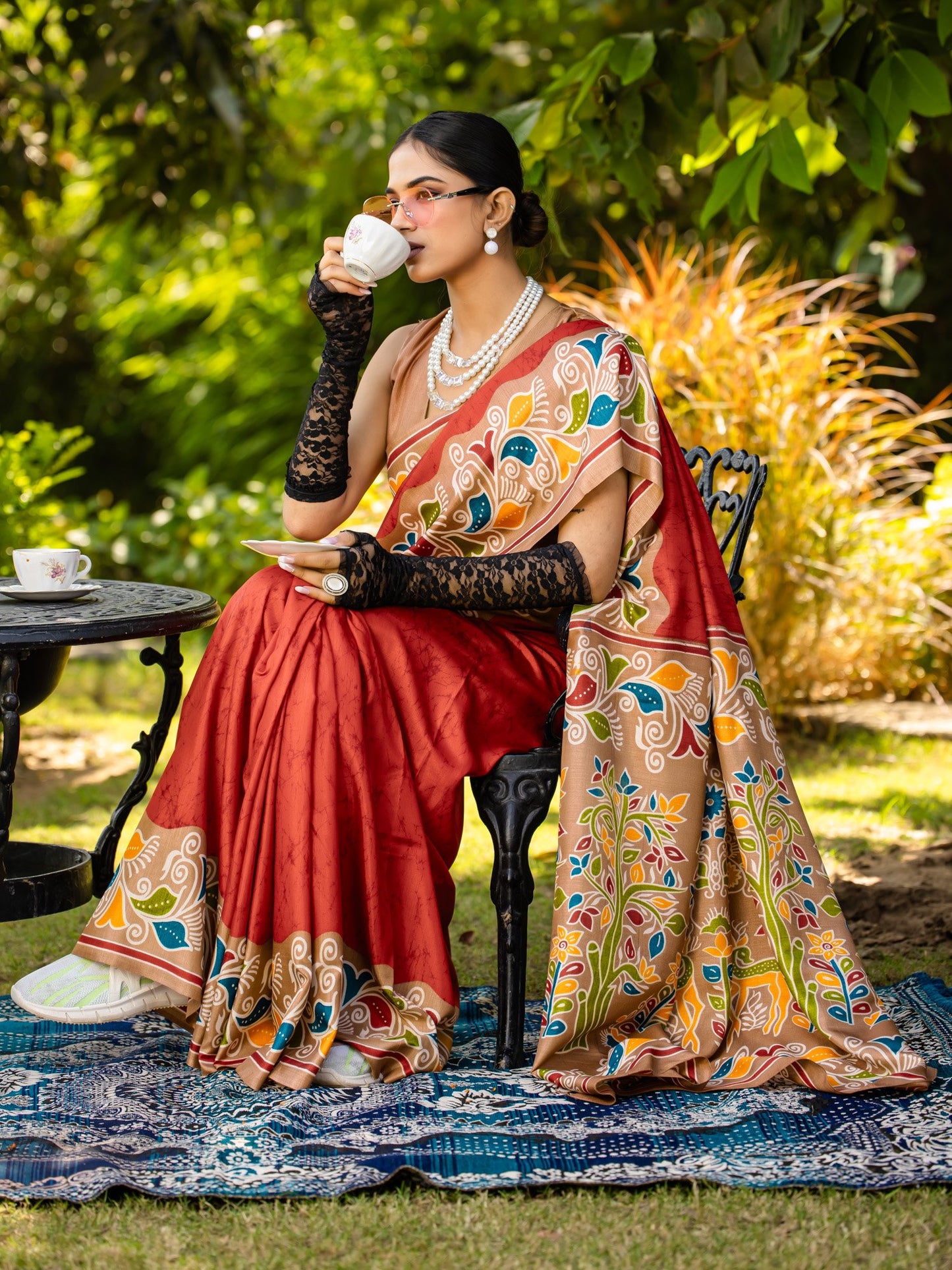 partywear designer saree for festive occasions