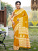 Yellow Mustard Bagh Cotton Blend Printed Saree