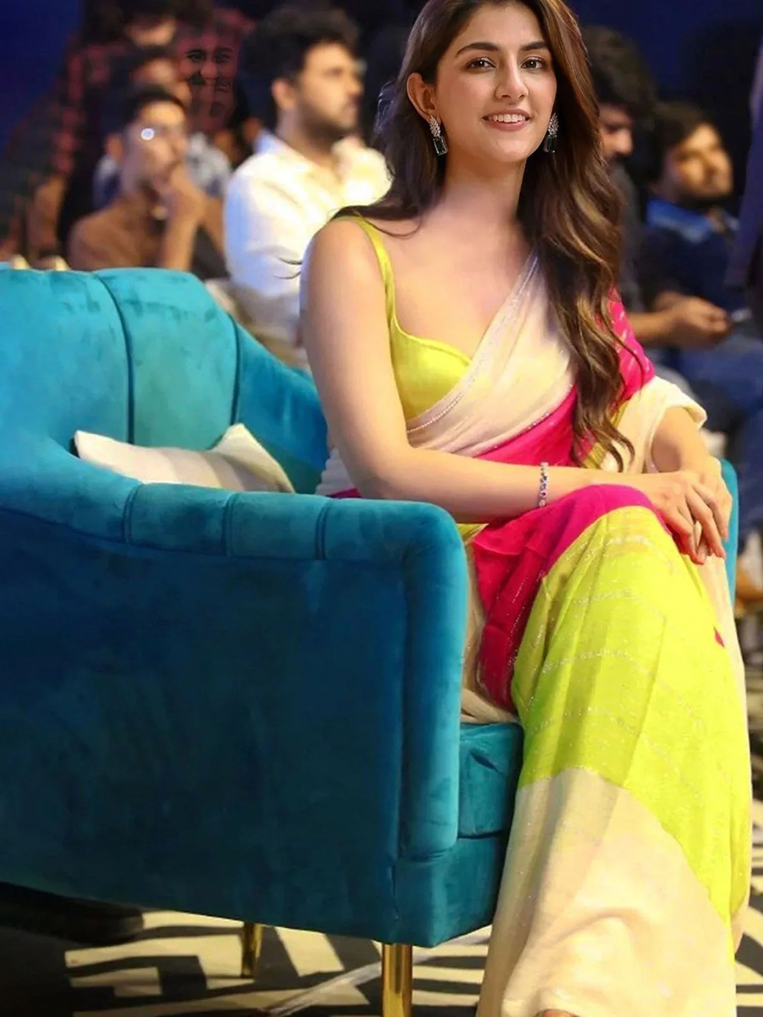 Tollywood inspired Pink Party Wear Saree