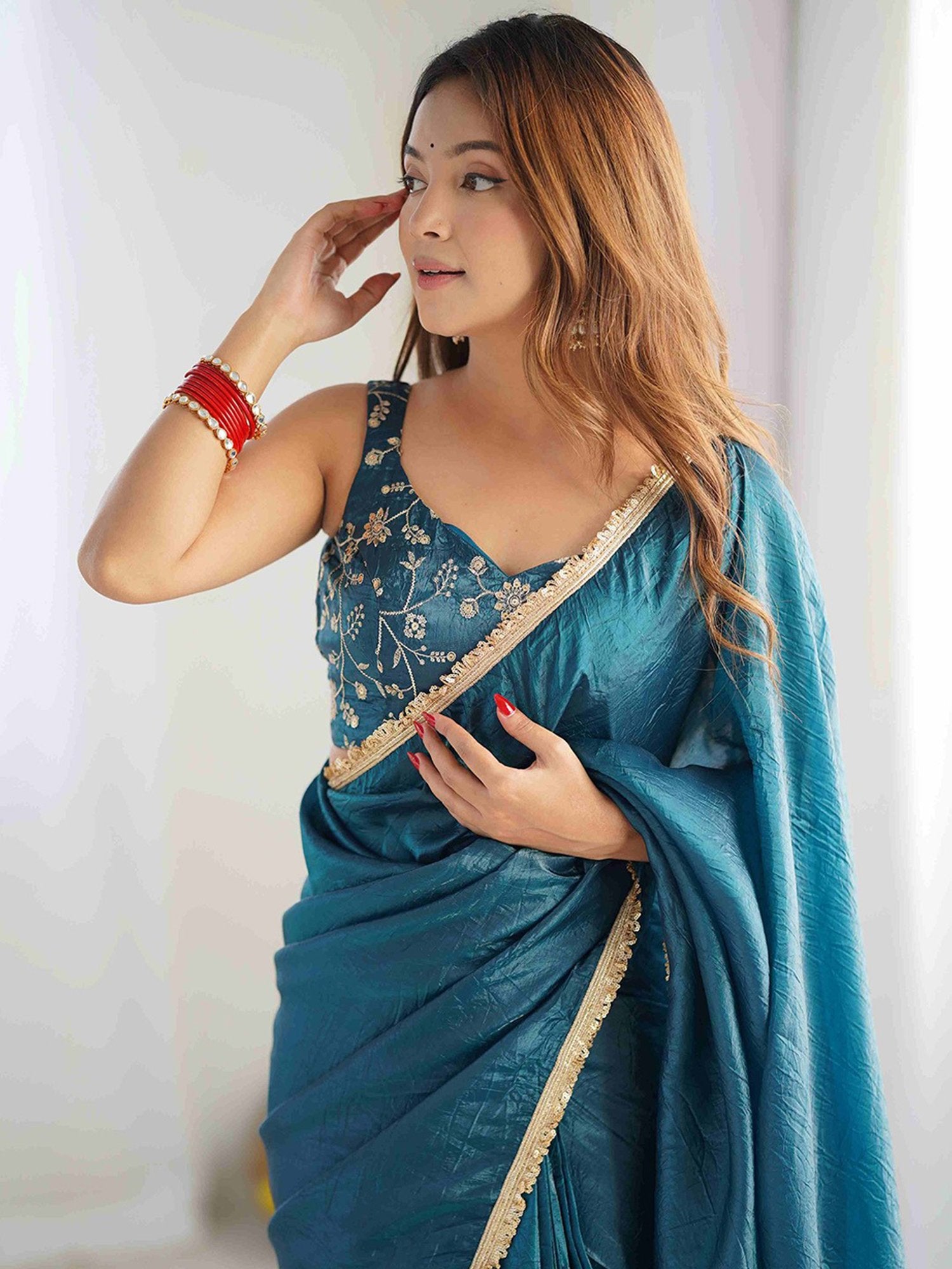 partywear designer saree for festive occasions