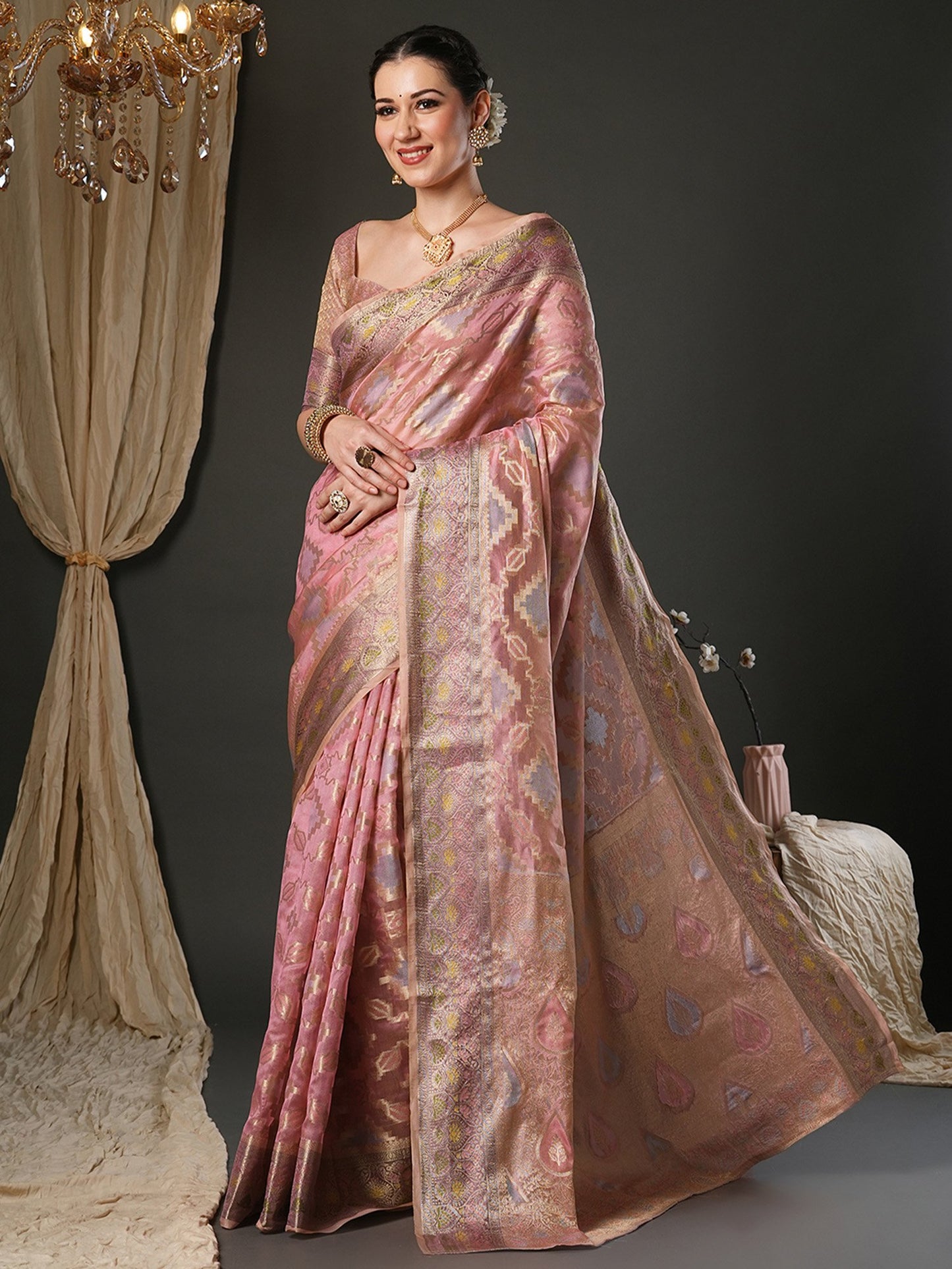 partywear designer saree for festive occasions