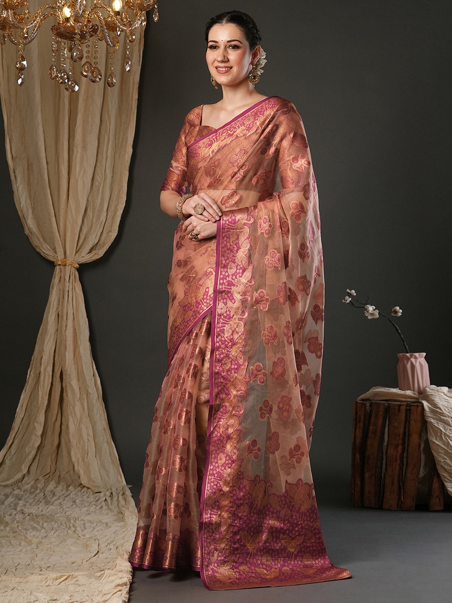 partywear designer saree for festive occasions