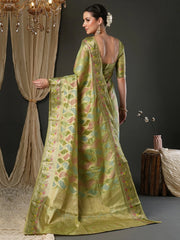 Light Banarasi Organza Woven Saree