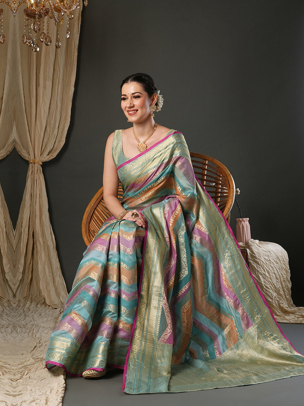 partywear designer saree for festive occasions
