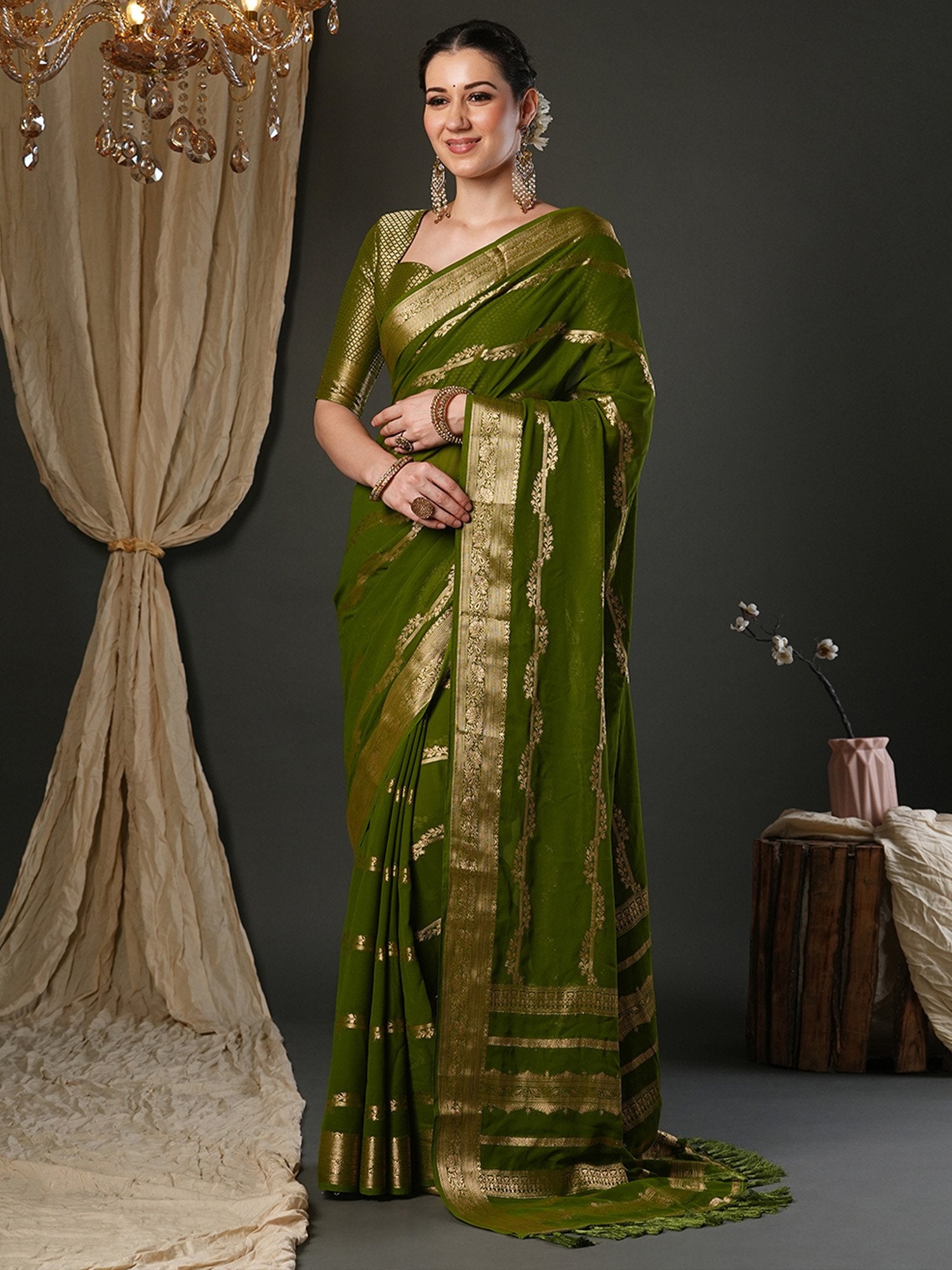 partywear designer saree for festive occasions