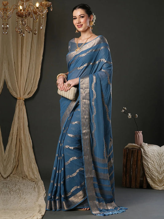 partywear designer saree for festive occasions