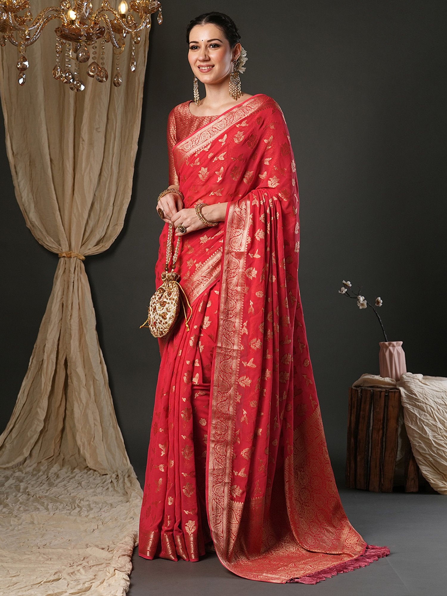 partywear designer saree for festive occasions