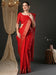 Red Red Banarasi Viscose Woven Saree