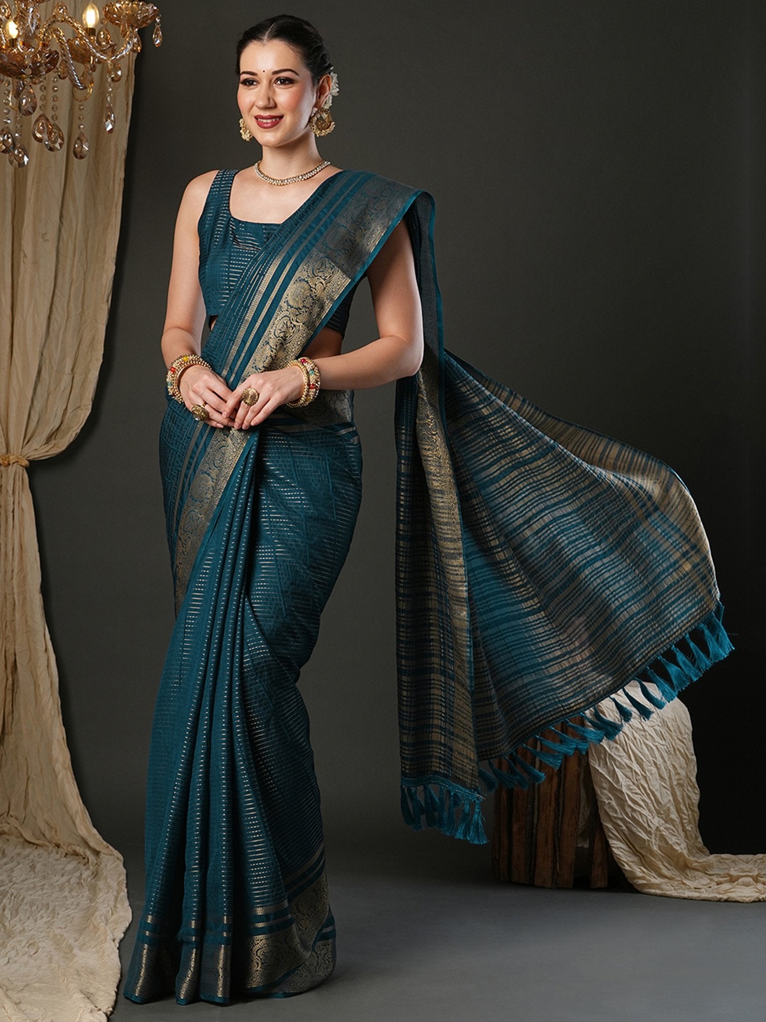 partywear designer saree for festive occasions