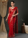 Red Red Kanjeevaram Pure Georgette Woven Saree