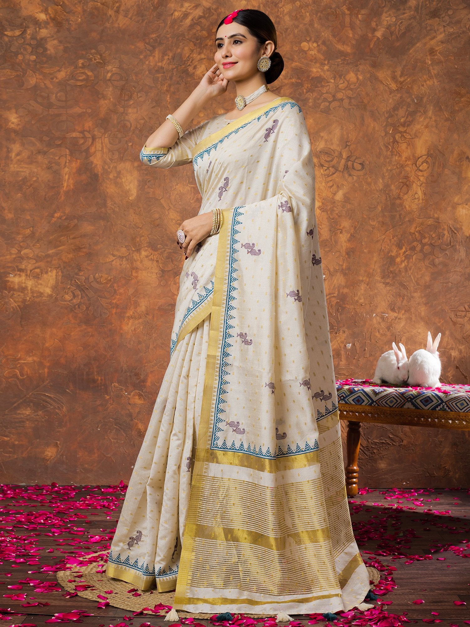 partywear designer saree for festive occasions