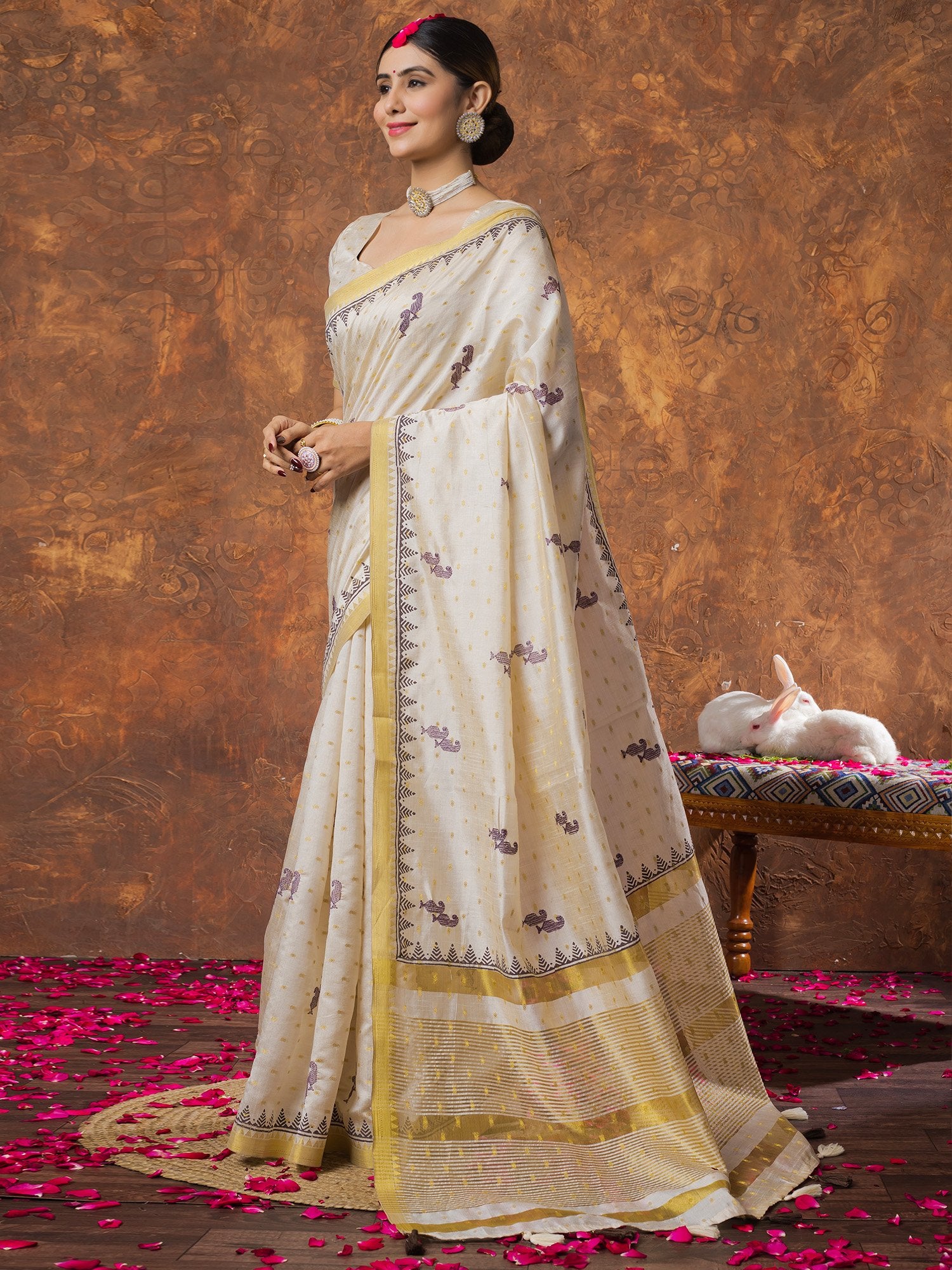 partywear designer saree for festive occasions