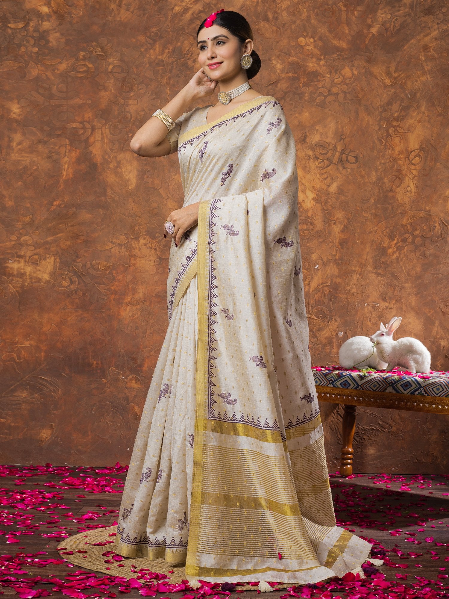 partywear designer saree for festive occasions