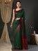Green Green Taant Aura Silk Woven Saree