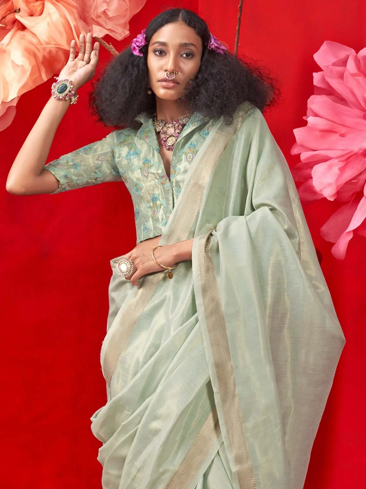 partywear designer saree for festive occasions