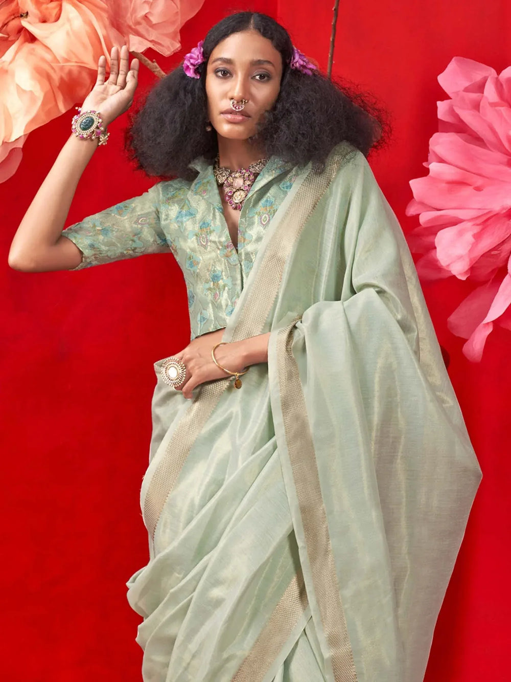 partywear designer saree for festive occasions