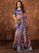 Pink Mauve Sungudi Silk Blend Printed Saree