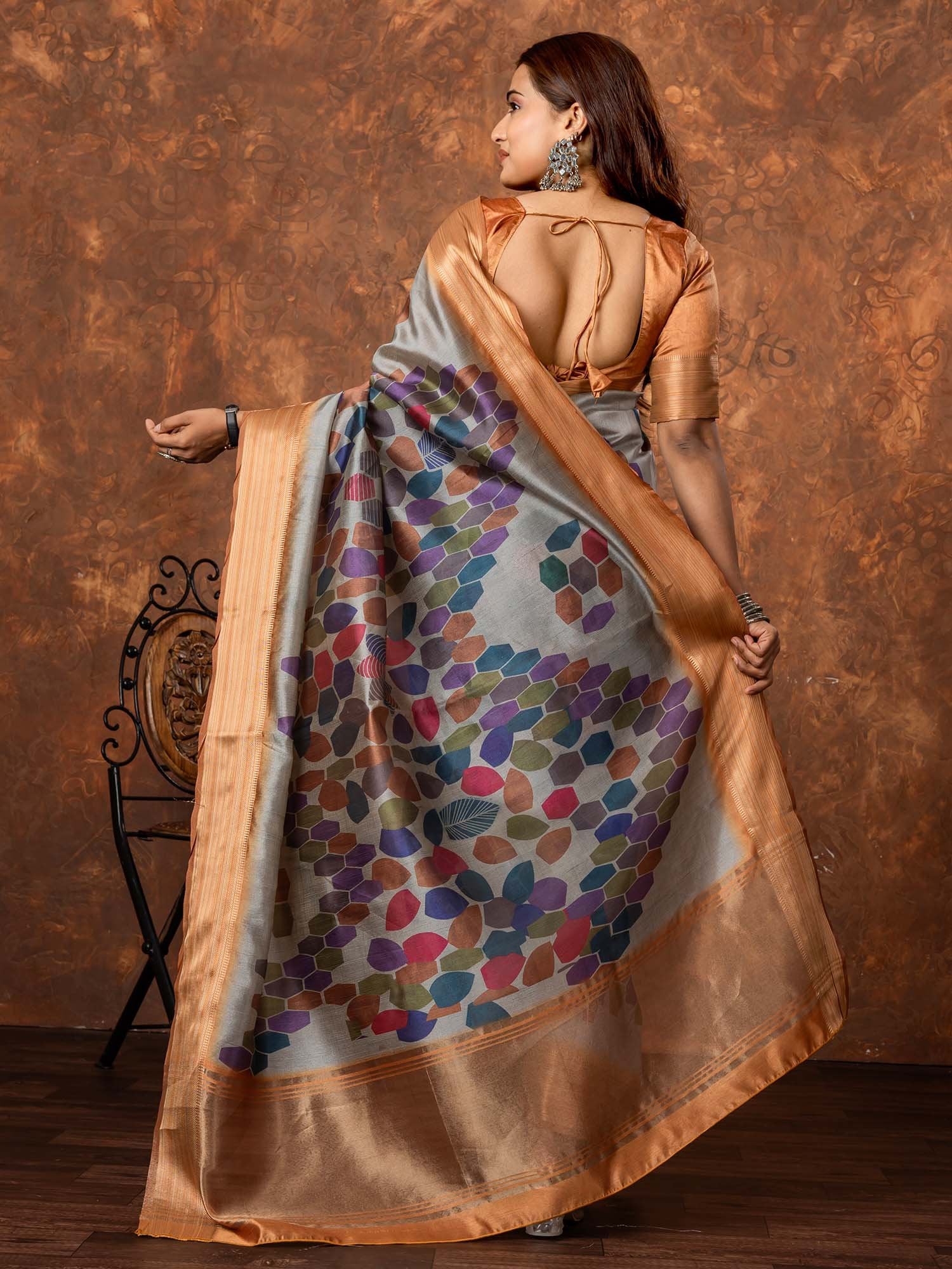 partywear designer saree for festive occasions
