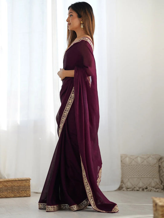 partywear designer saree for festive occasions