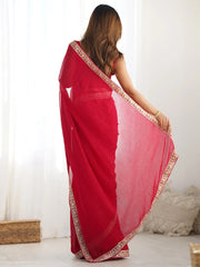 partywear designer saree for festive occasions