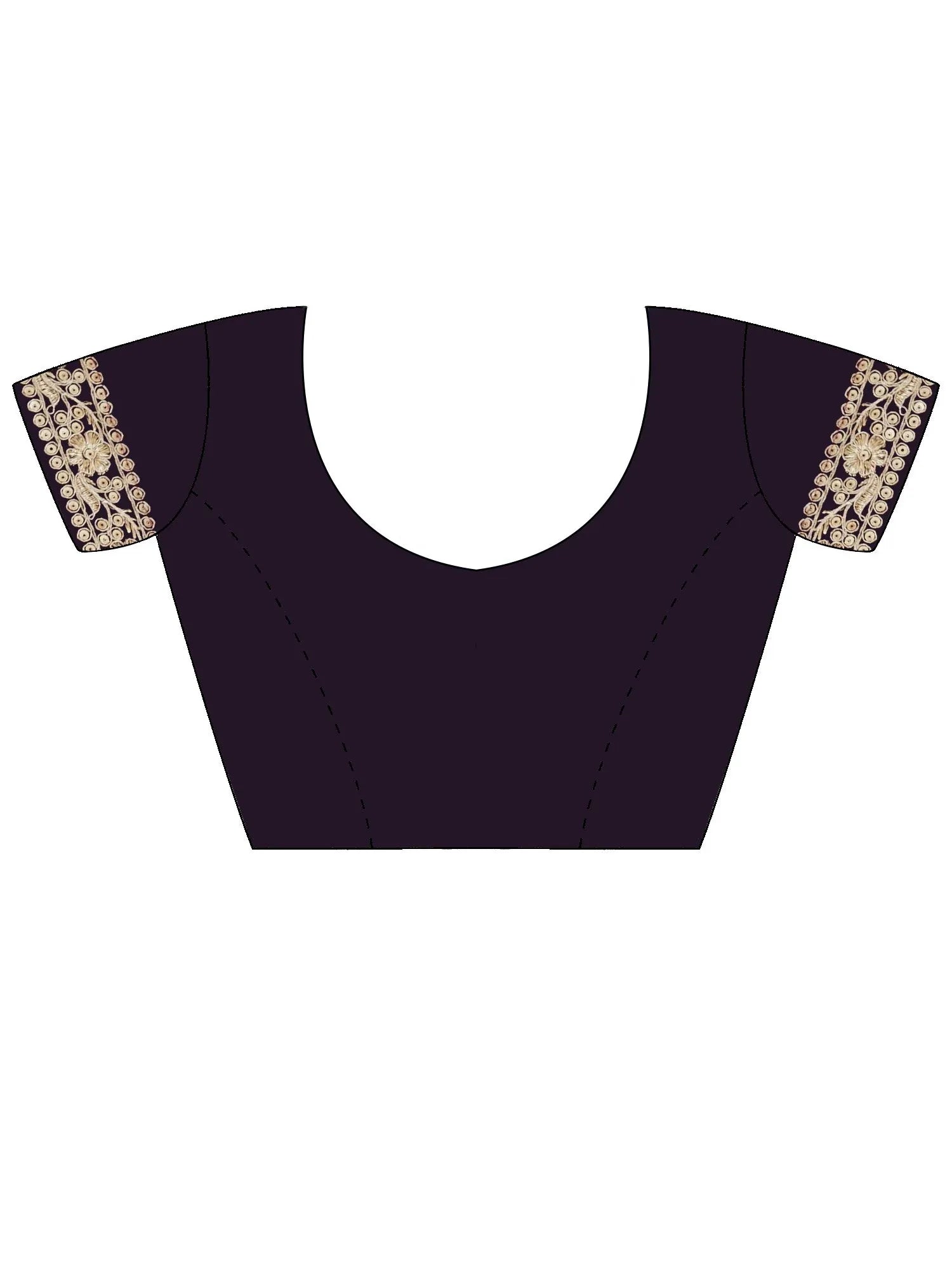 Purple Party Wear Satin Silk Embellished Saree - The Dori Store