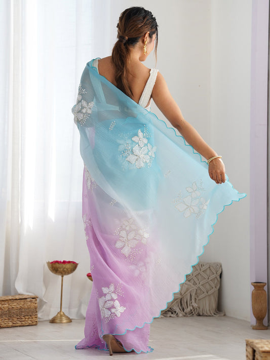 partywear designer saree for festive occasions