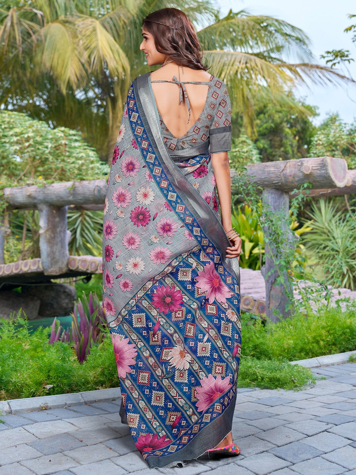 partywear designer saree for festive occasions