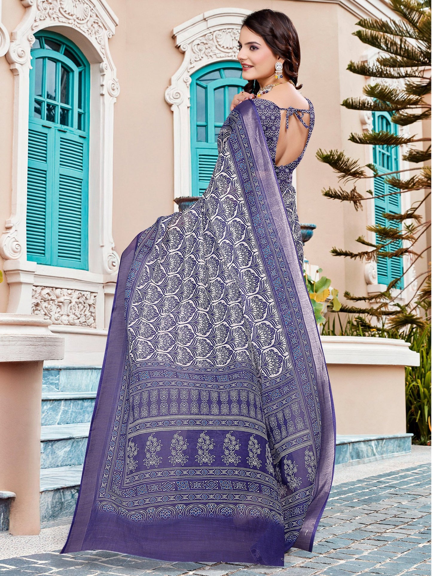 partywear designer saree for festive occasions