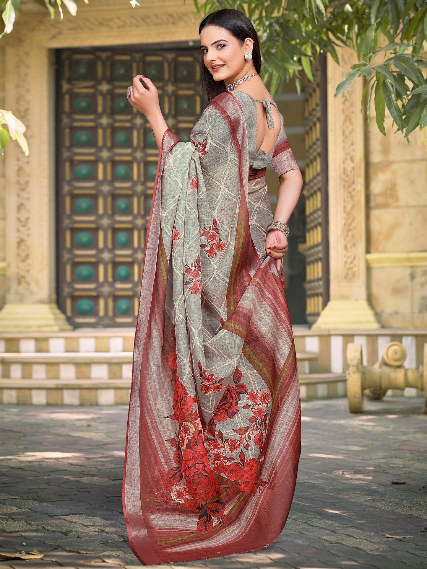 partywear designer saree for festive occasions