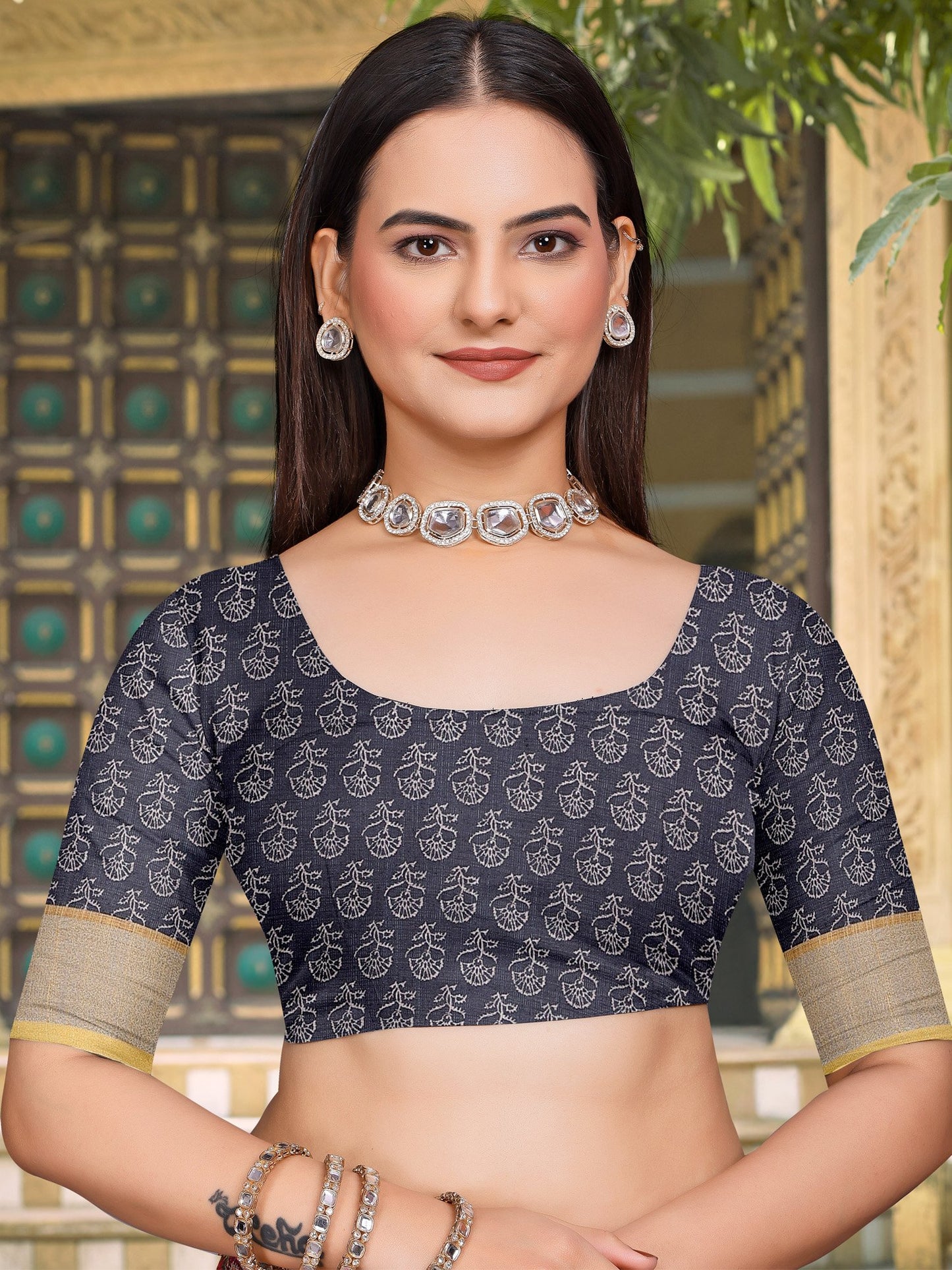 Yellow Bagh Cotton Linen Digital Print Saree