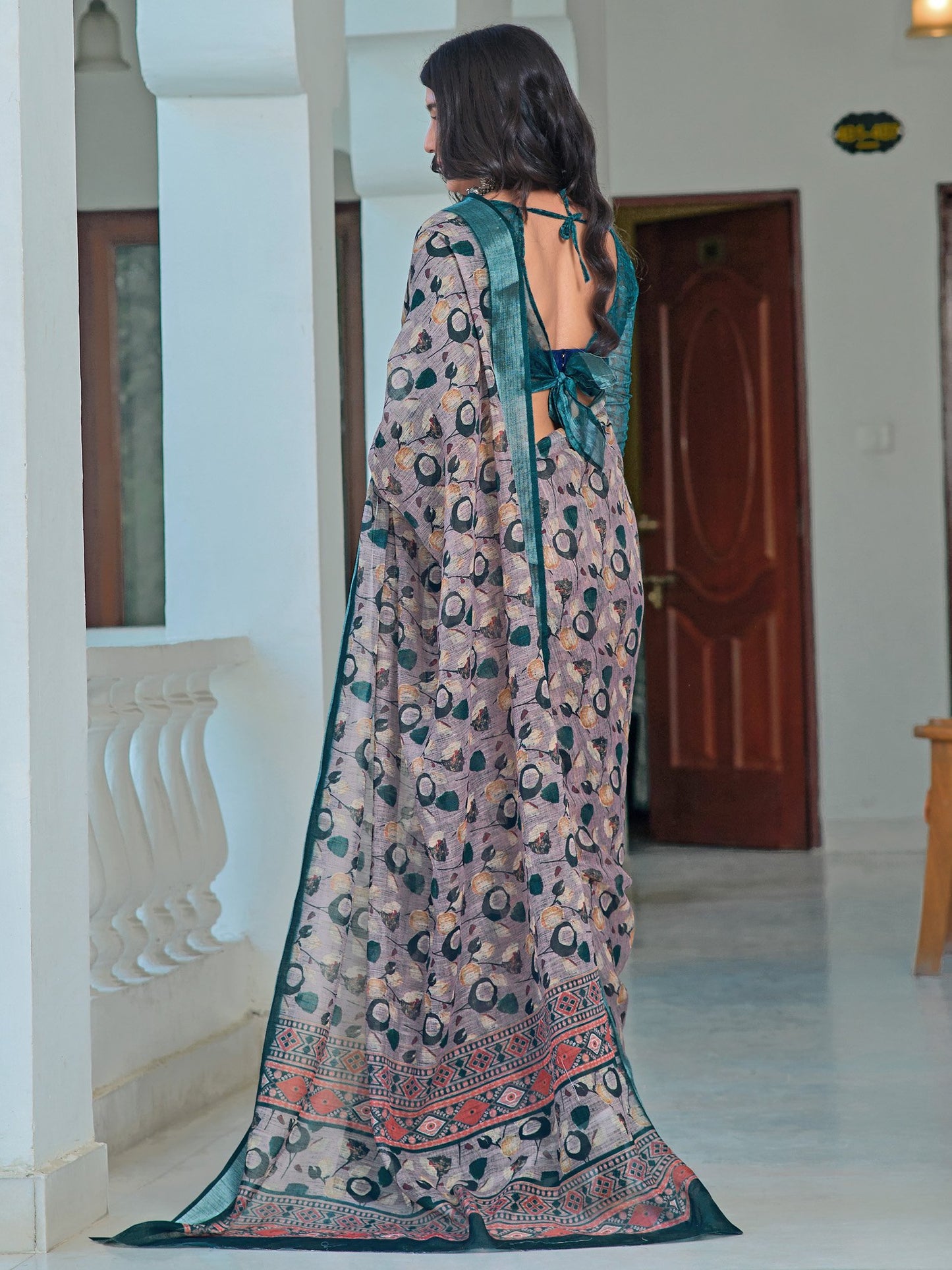 partywear designer saree for festive occasions