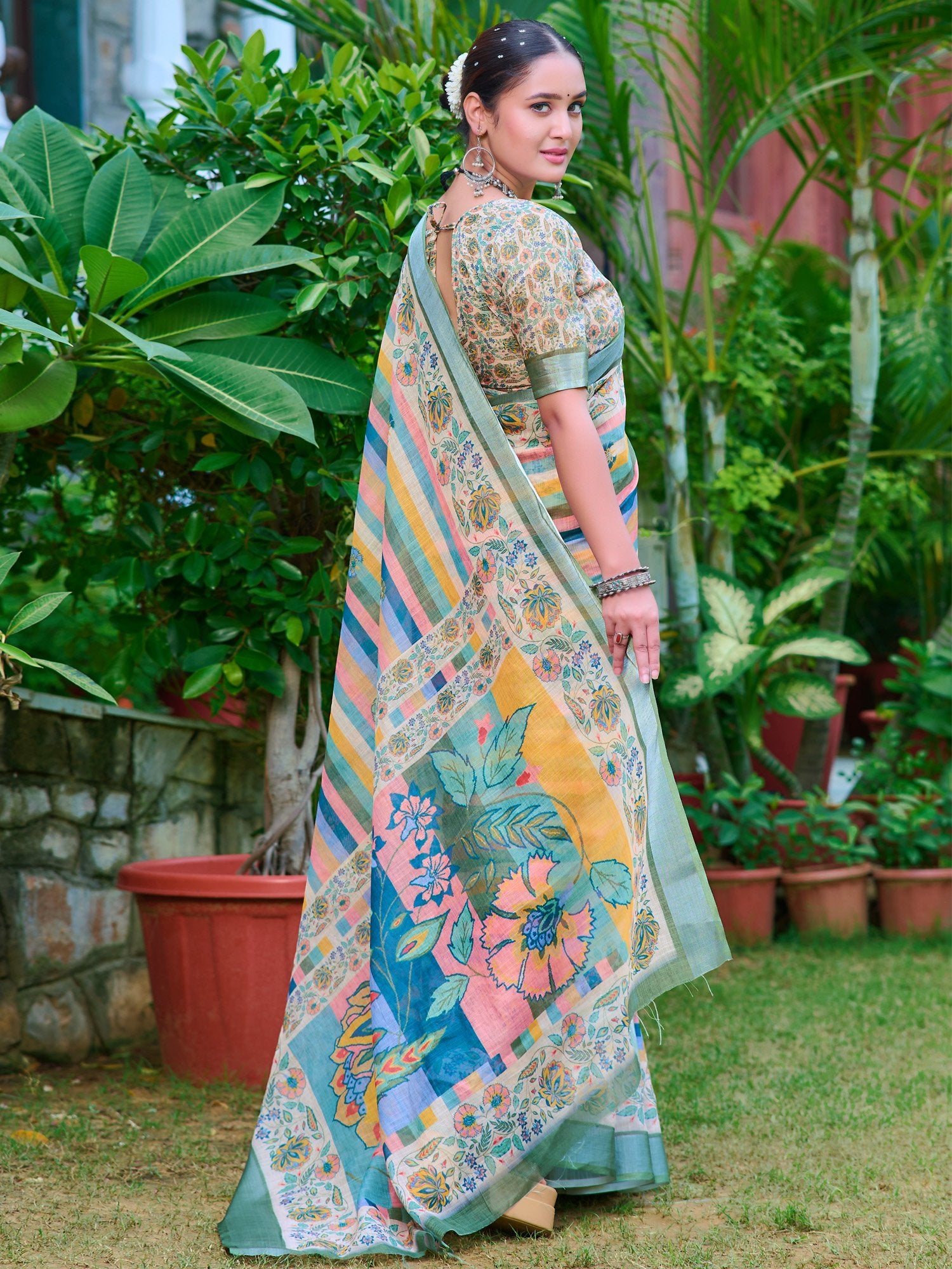 partywear designer saree for festive occasions