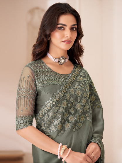 partywear designer saree for festive occasions