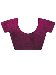 Magenta Party Wear Satin Embellished Saree - The Dori Store