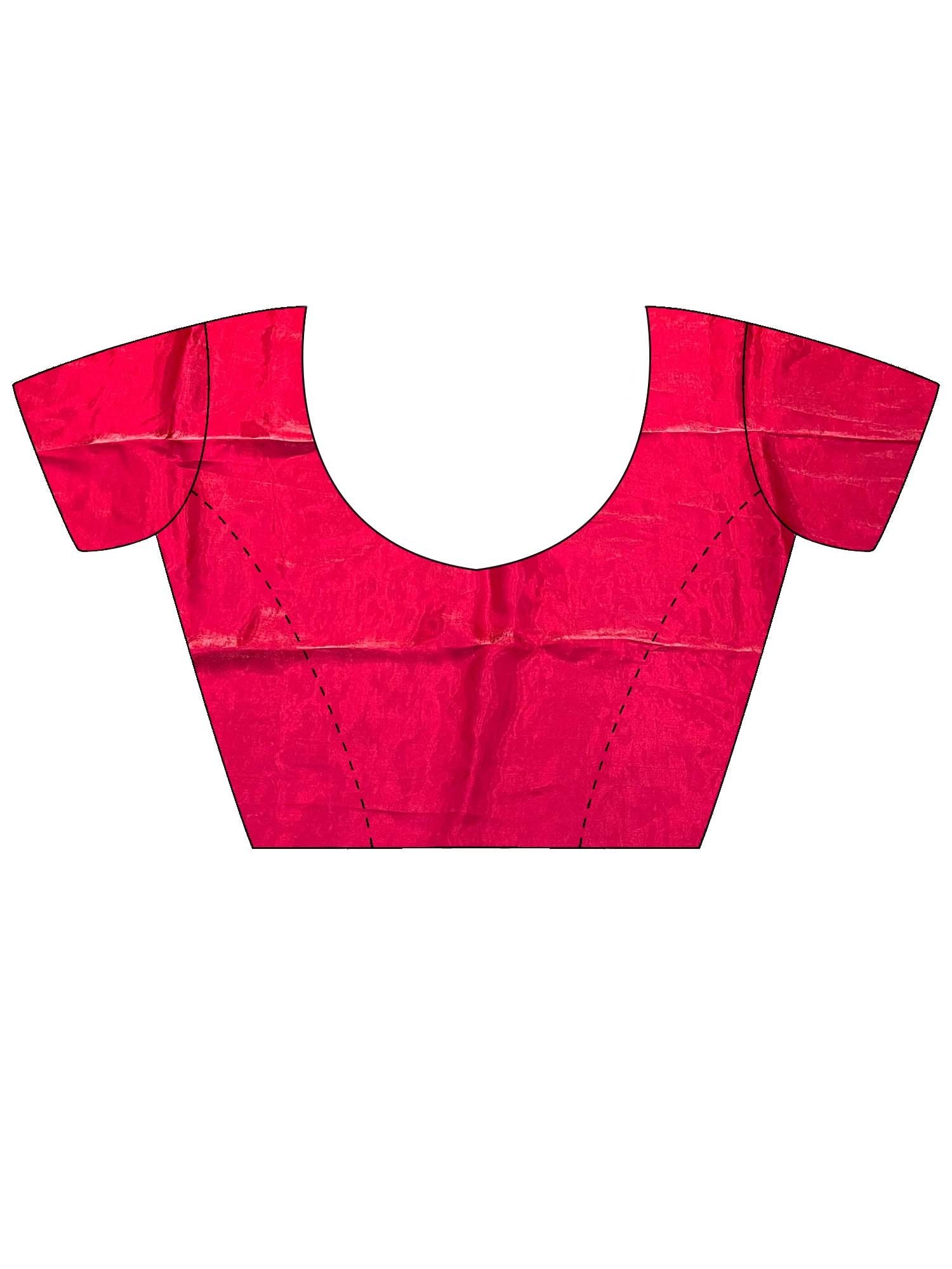 Red Party Wear Satin Embellished Saree