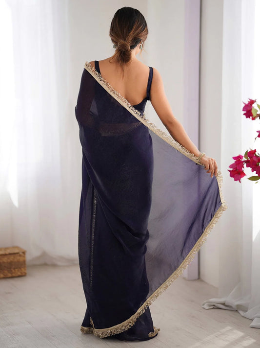 partywear designer saree for festive occasions