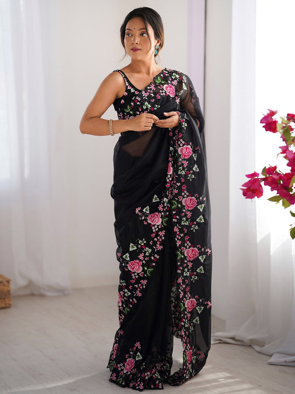 partywear designer saree for festive occasions